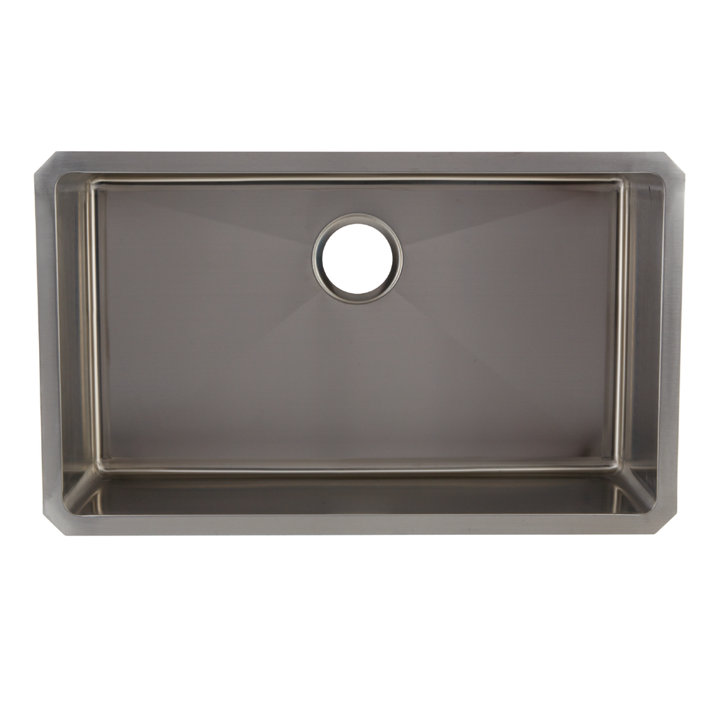 DAX Single Bowl Undermount Kitchen Sink, 16 Gauge Stainless Steel, Brushed Finish , 30 x 9 x 18 Inches (DAX-3018B)