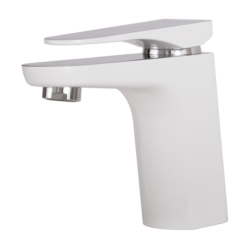 DAX Single Handle Bathroom Faucet, Brass Body, Brushed Finish, 6-7/8 x 5-5/16 Inches (DAX-805A-CW)