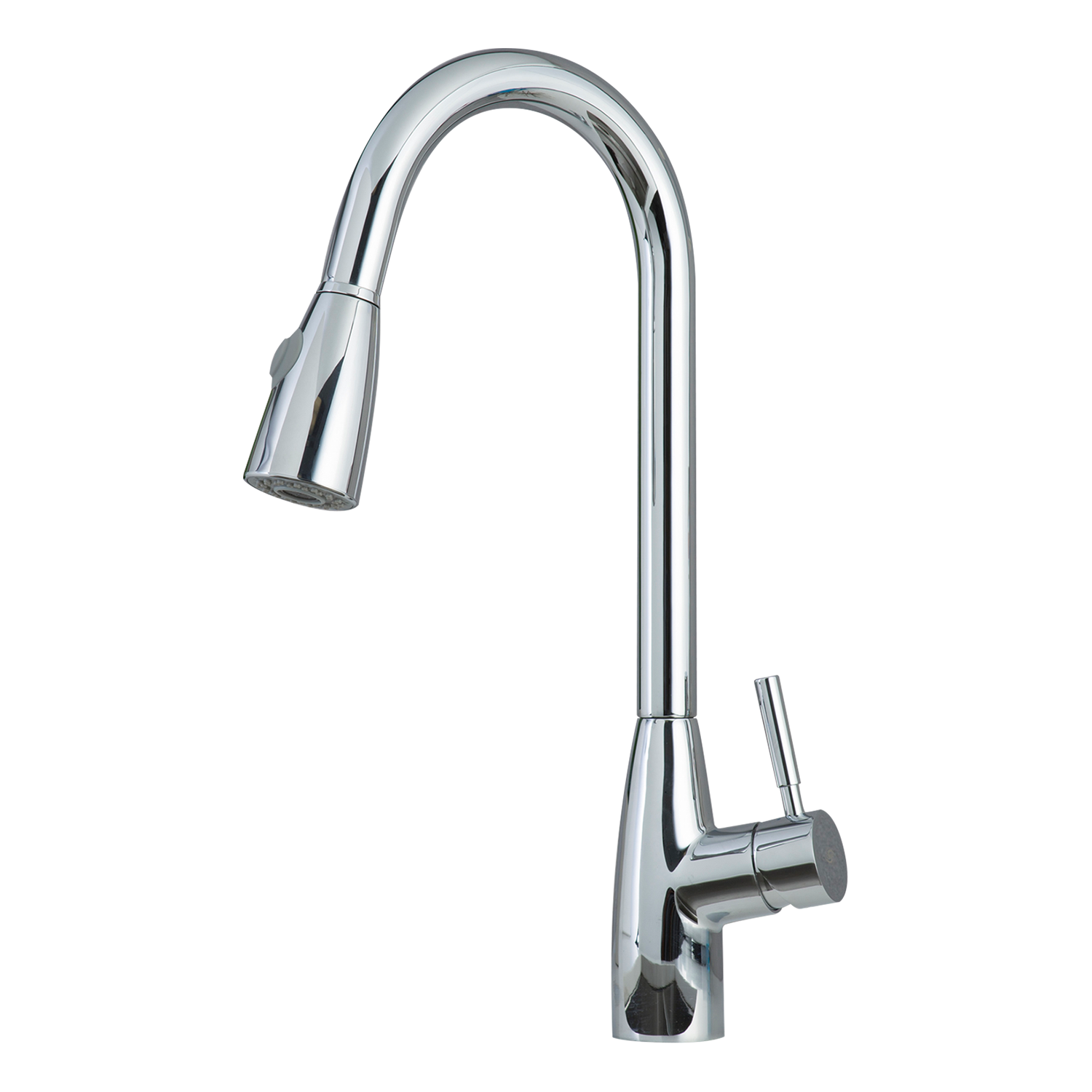 DAX Single Handle Pull Down Kitchen Faucet with Dual Sprayer, Brass Body, Chrome Finish, Size 8-1/4 x 10-1/4 Inches (DAX-8782)