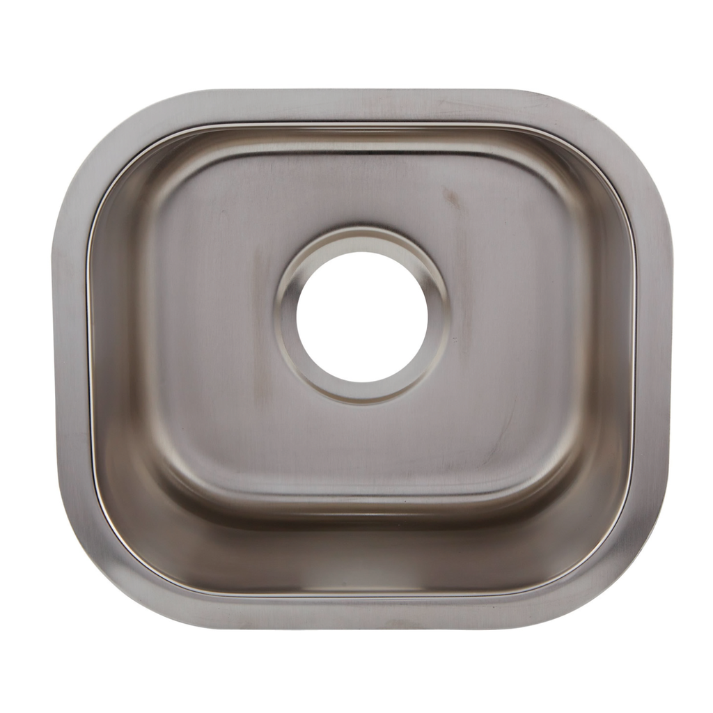 DAX Single Bowl Undermount Kitchen Sink, 18 Gauge Stainless Steel, Brushed Finish , 14-1/2 x 13 x 7 Inches (DAX-1214)