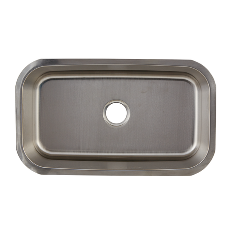 DAX Single Bowl Undermount Kitchen Sink, 18 Gauge Stainless Steel, Brushed Finish, 30-1/8 x 10 x 18 Inches (KA-3018)
