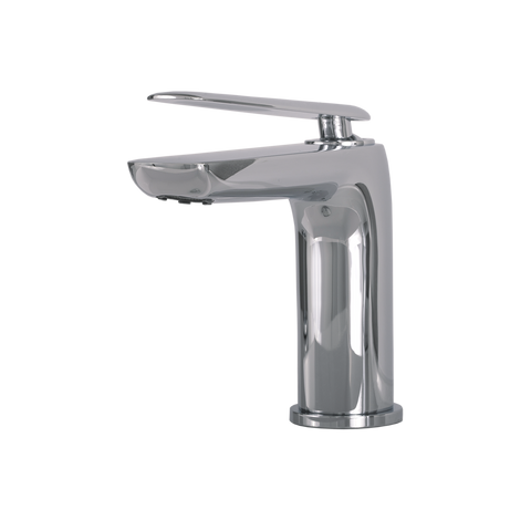 DAX Single Handle Bathroom Faucet, Brass Body, Chrome Finish, 4-3/4 x 6-1/8 Inches (DAX-8206)