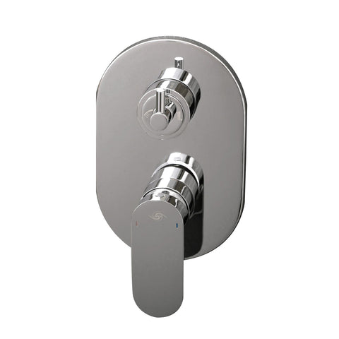 DAX Oval Shower Single Valve Trim, Brass Body, Chrome Finish (DAX-9903)