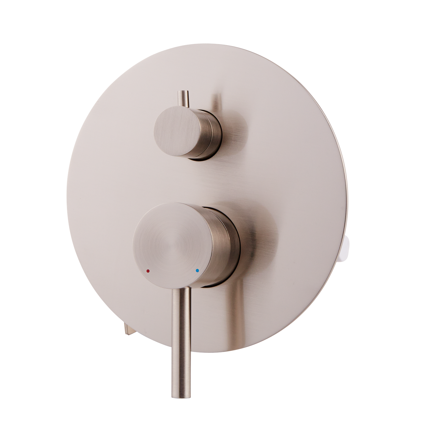 DAX Round Shower Single Valve Trim, Brass Body, Brushed Nickel Finish  7-1/2 x 4-7/16 Inches (DAX-0696-BN)