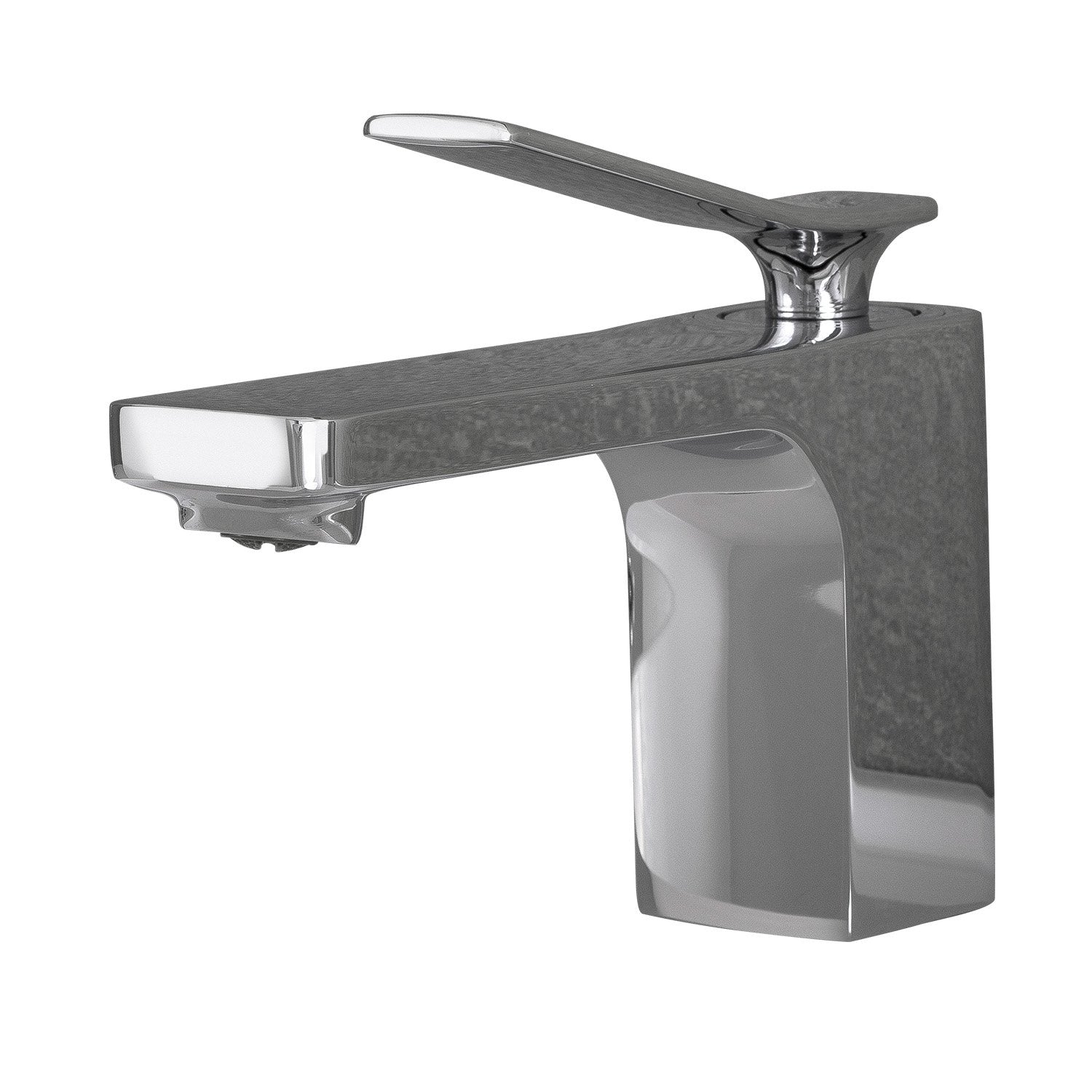 DAX Single Handle Bathroom Faucet, Brass Body, Chrome Finish, 5-7/16 x 5-9/16 Inches (DAX-1095-CR)