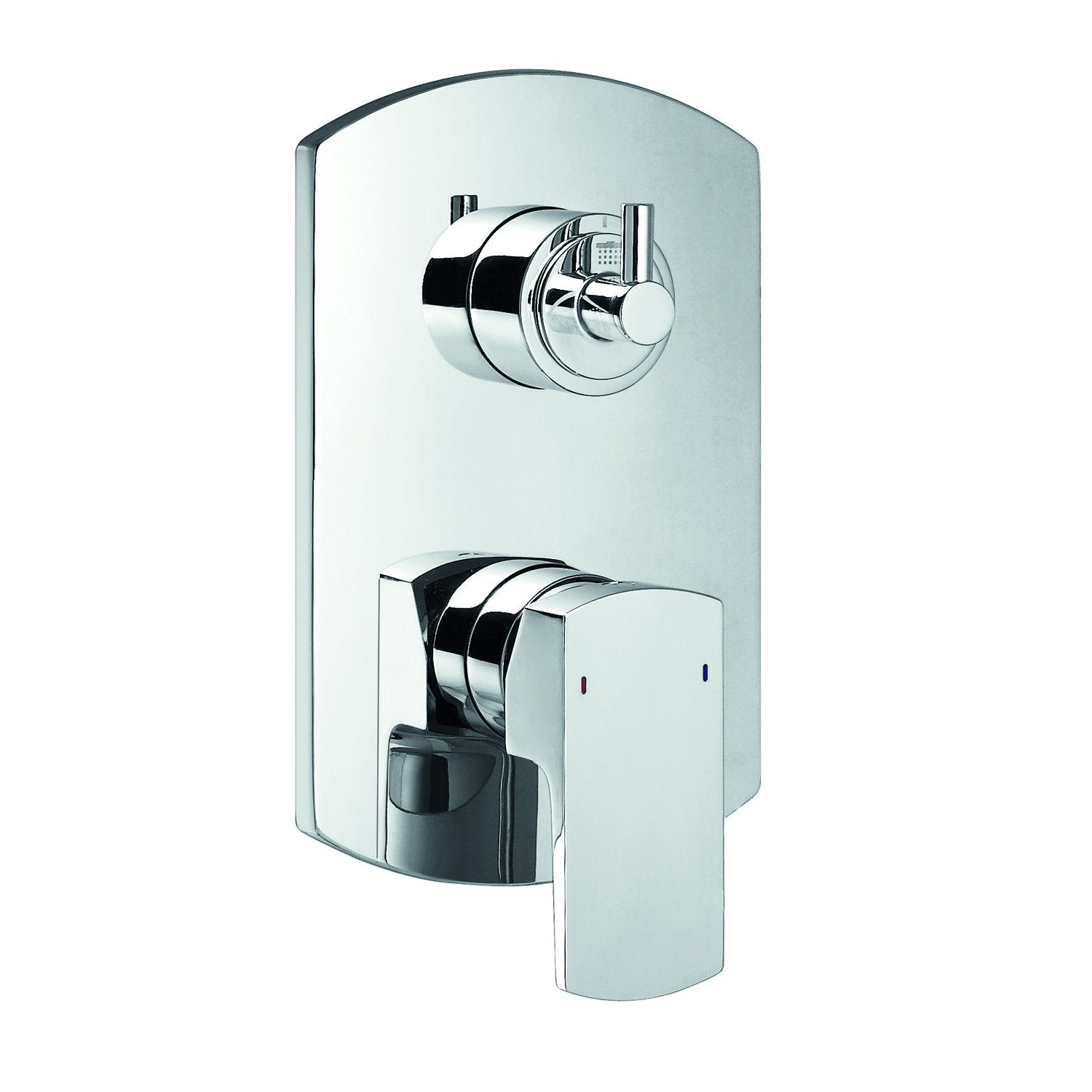 DAX Square Shower Single Valve Trim, Brass Body, Chrome Finish (DAX-69903)