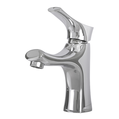 DAX Single Handle Bathroom Faucet, Brass Body, Chrome Finish, 7/16 x 7-1/16 Inches (DAX-1601-CR)