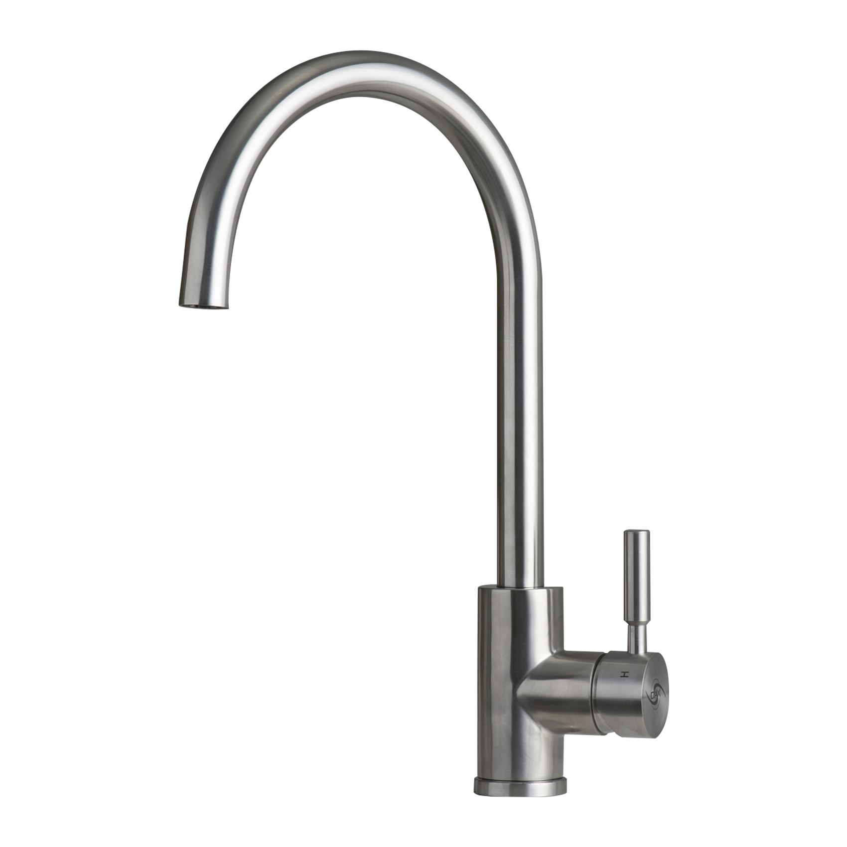 DAX Modern Single Handle Kitchen Faucet, Stainless Steel Body, Brushed Finish, Size 8-7/16 x 15-1/2 Inches (DAX-C33S)