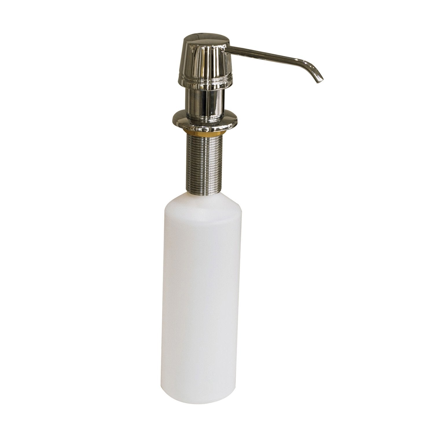 DAX Round Kitchen Sink Soap Dispenser, Deck Mount, Stainless Steel, Brushed Finish, 2-5/16 x 8-1/2 x 3-1/2 Inches (DAX-81002-BN)