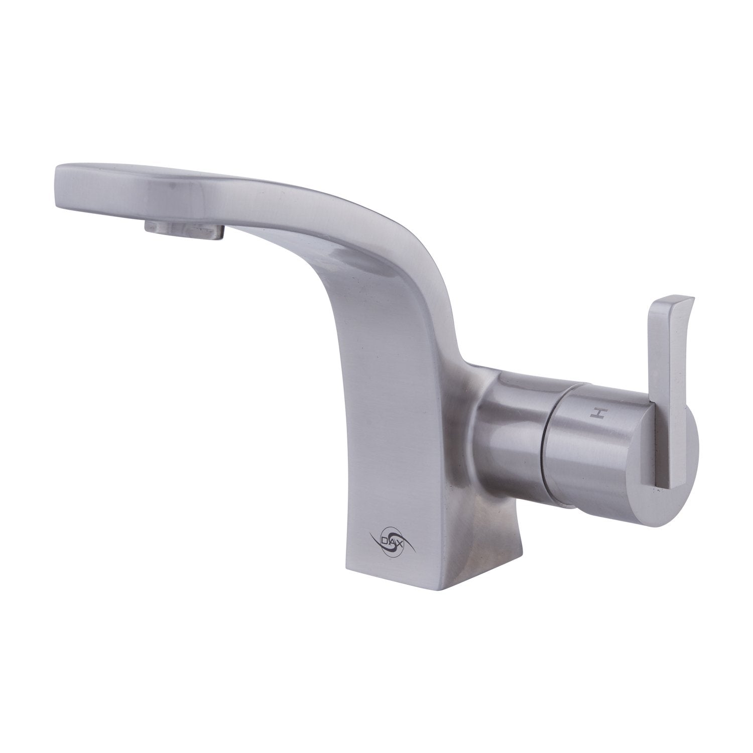 DAX Single Handle Bathroom Faucet, Stainless Steel Body, Brushed Finish, 4-13/16 x 6-1/16 Inches (DAX-010-05)