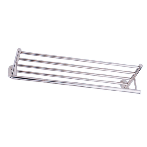 DAX Towel Rack with Shelf, Wall Mount Stainless Steel, Polish Finish, 24-5/8 x 6-1/8 x 8-1/16 Inches (DAX-G0202-P)