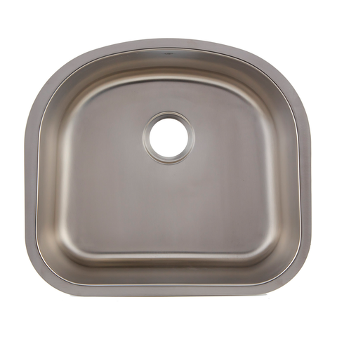 DAX Single Bowl Undermount Kitchen Sink, 18 Gauge Stainless Steel, Brushed Finish , 23-1/4 x 9 x 20-3/4 Inches (DAX-2321)