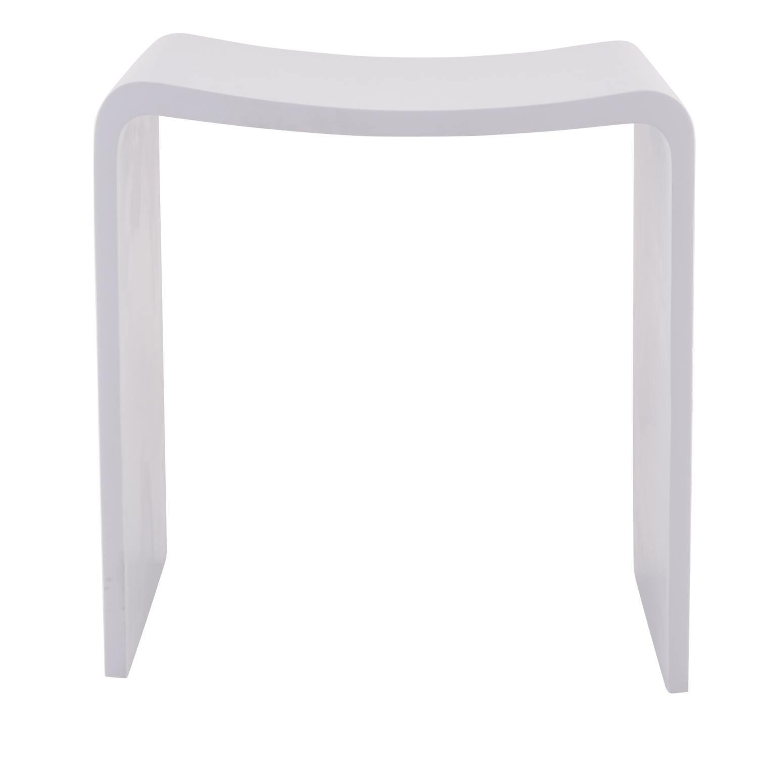 DAX Solid Surface Shower Stool, Standfree, Matte White Finish, 15-3/4 x 17-1/8 x 11-4/5 Inches (DAX-ST-02)