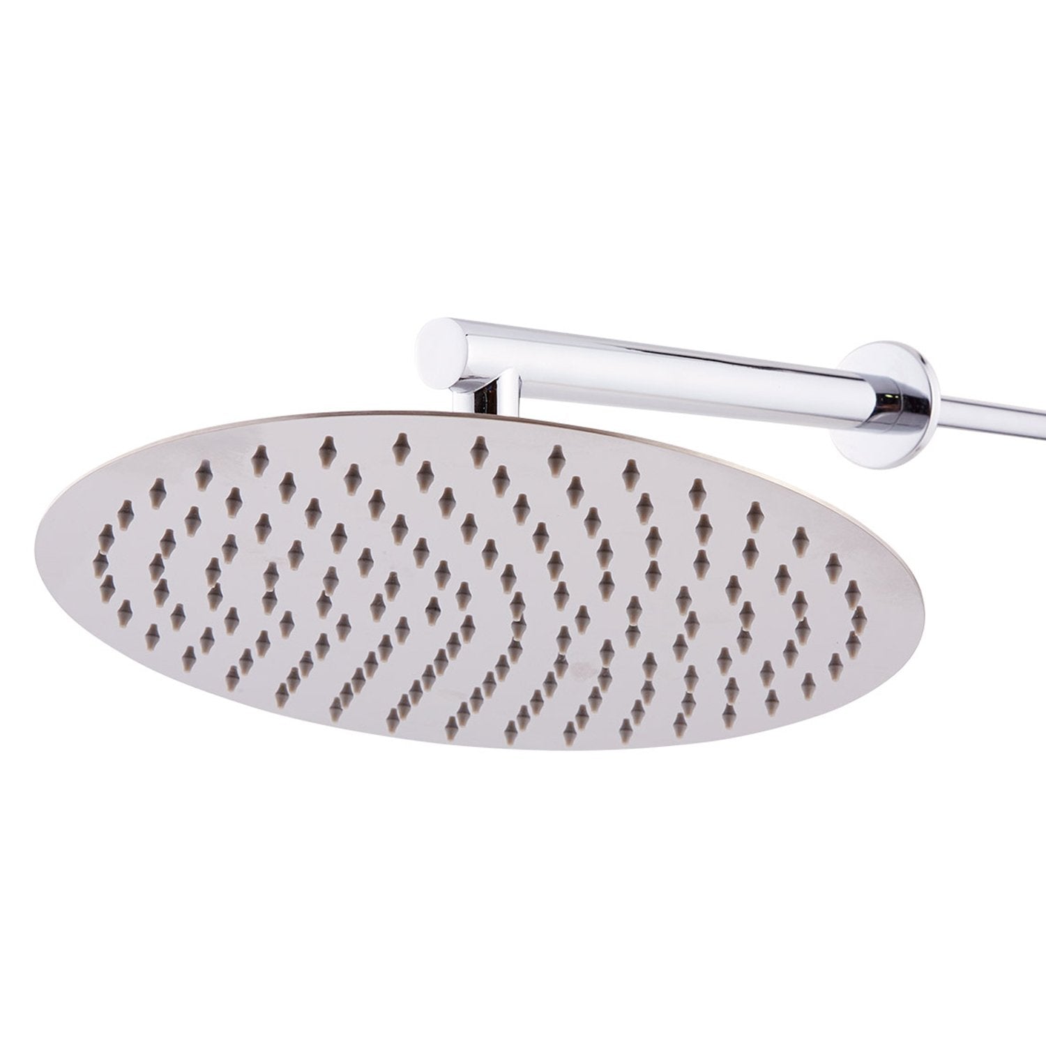 DAX Round Rain Shower Head, Ultra Thin, Brass Body, Brushed Nickel Finish (D-1230-BN)