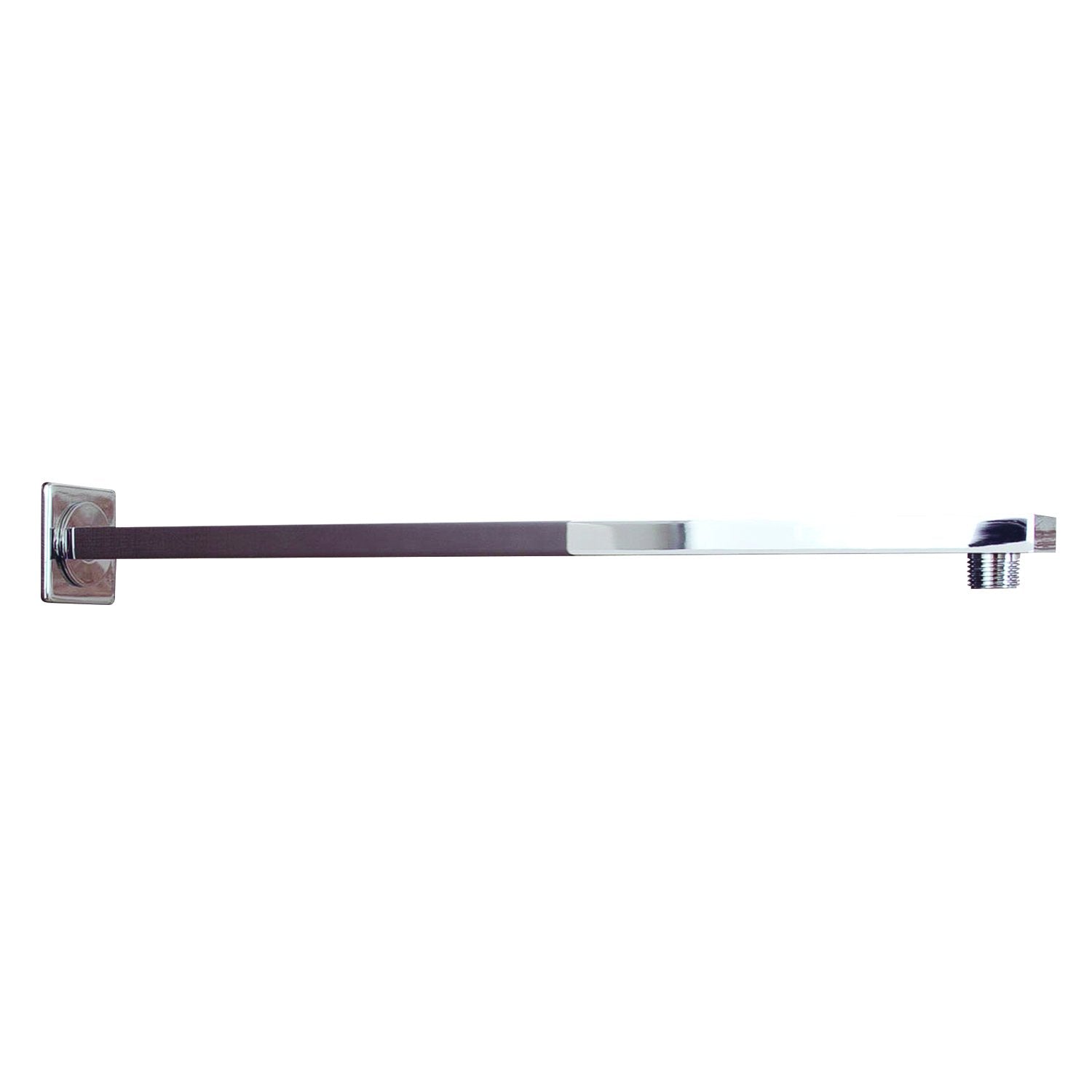 DAX Square Shower Arm, Spout, Brass Body, Wall Mount, Chrome Finish, 15 Inches (D-F20-15-CR)