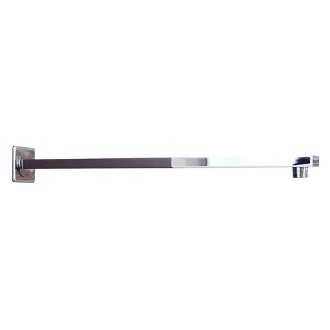 DAX Square Shower Arm, Spout, Brass Body, Wall Mount, Chrome Finish, 15 Inches (D-F20-15-CR)