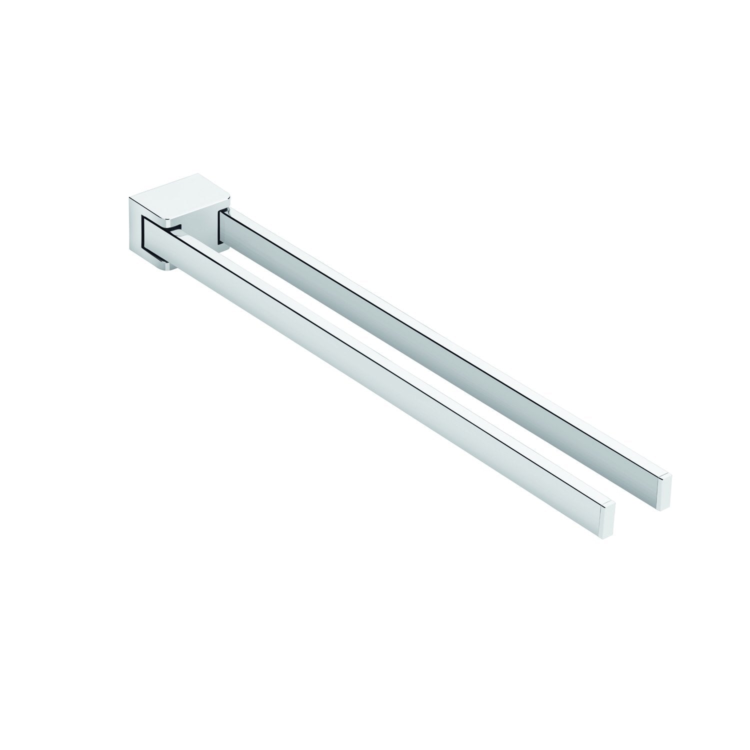 COSMIC Extreme Bathroom Towel Bar, Wall Mount, Brass Body, Chrome Finish 15-3/4 x 1-7/16 x 2 Inches (2530175)