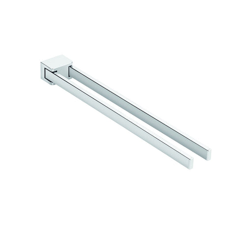 COSMIC Extreme Bathroom Towel Bar, Wall Mount, Brass Body, Chrome Finish 15-3/4 x 1-7/16 x 2 Inches (2530175)