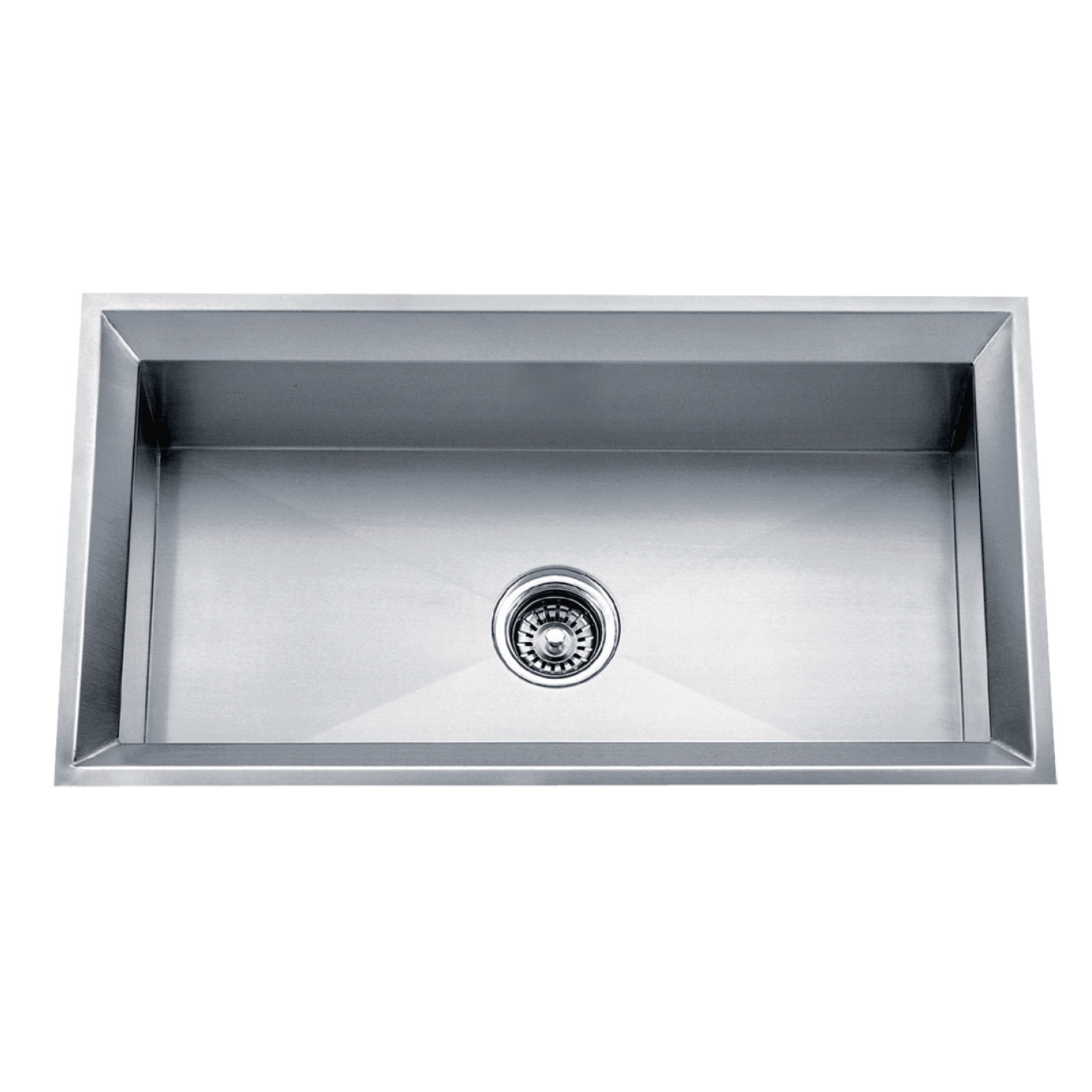 DAX Handmade Single Bowl Undermount Kitchen Sink, 16 Gauge Stainless Steel, Brushed Finish, 33 x 18 x 9-1/2 Inches (DAX-SQ-3318)