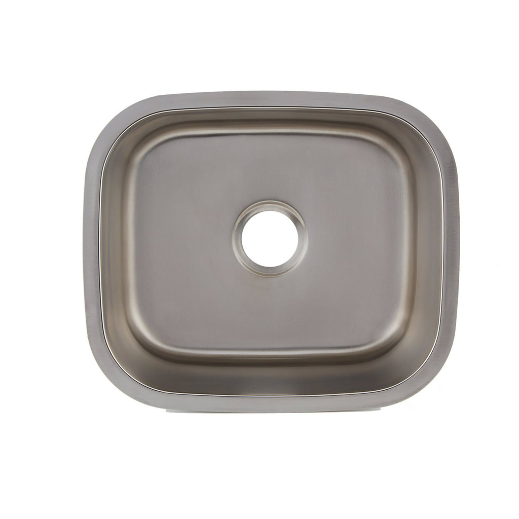 DAX Single Bowl Undermount Kitchen Sink, 18 Gauge Stainless Steel, Brushed Finish , 20-3/4 x 9 x 17-3/4  (DAX-1720)