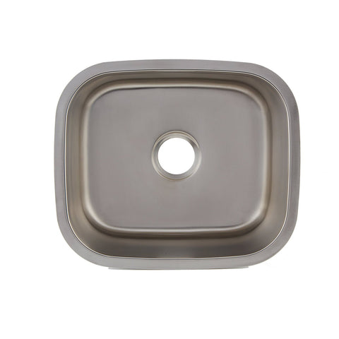 DAX Single Bowl Undermount Kitchen Sink, 18 Gauge Stainless Steel, Brushed Finish , 20-3/4 x 9 x 17-3/4  (DAX-1720)