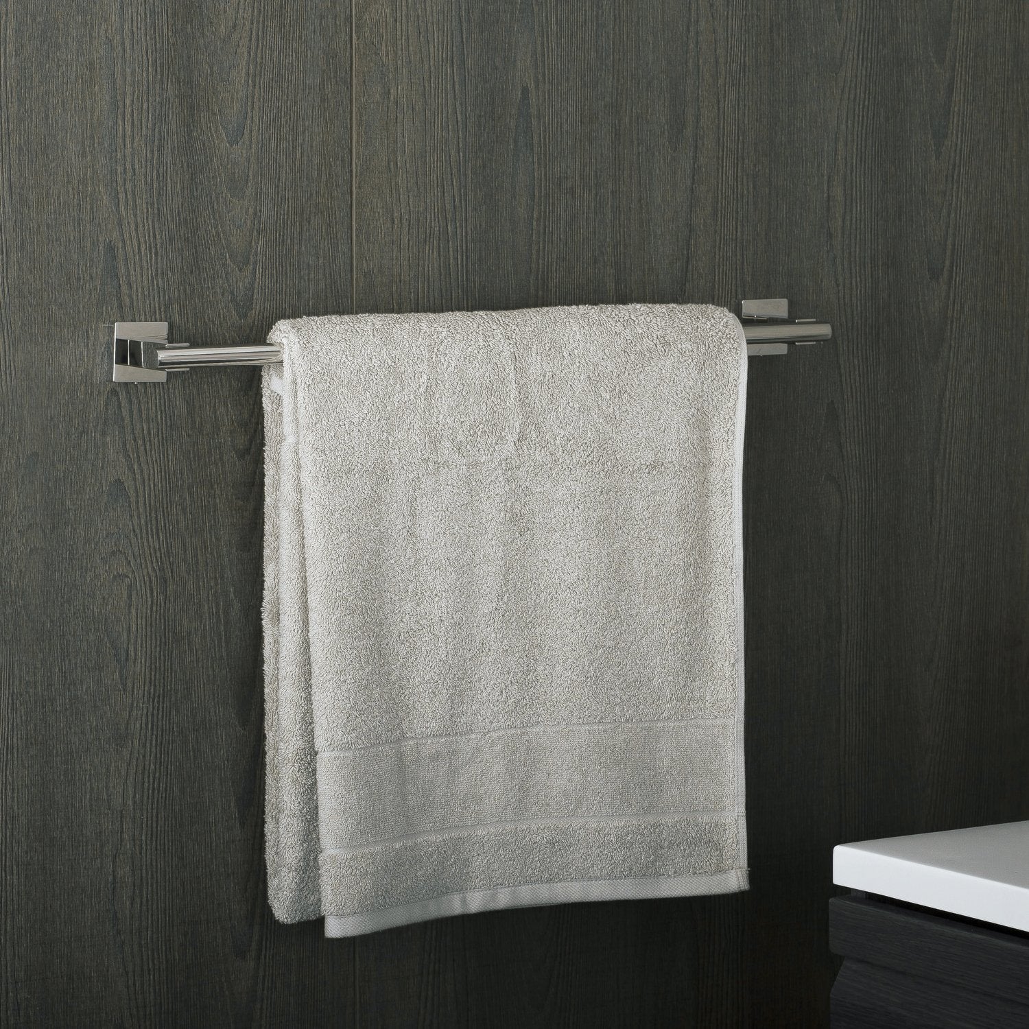 DAX Single Towel Bar, Wall Mount Stainless Steel, Satin Finish, 23-7/16 x 1-5/8 x 2-13/16 Inches (DAX-G0103-S-24)