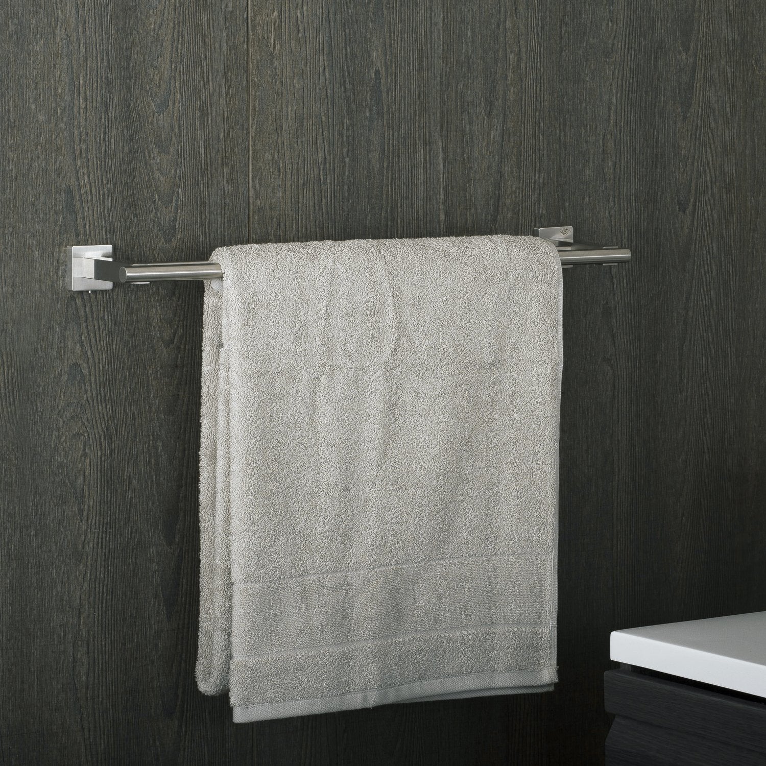 DAX Double Towel Bar, Wall Mount Stainless Steel, Polish Finish, 23-7/16 x 1-5/8 x 4-5/16 Inches (DAX-G0104-P)