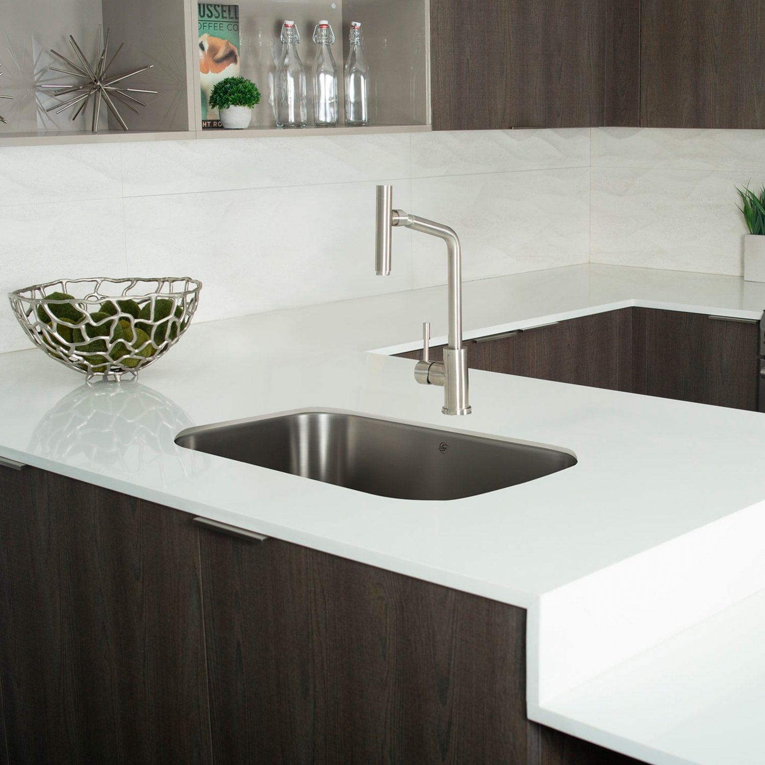 DAX Single Bowl Undermount Kitchen Sink, 18 Gauge Stainless Steel, Brushed Finish, 30-1/8 x 10 x 18 Inches (KA-3018)