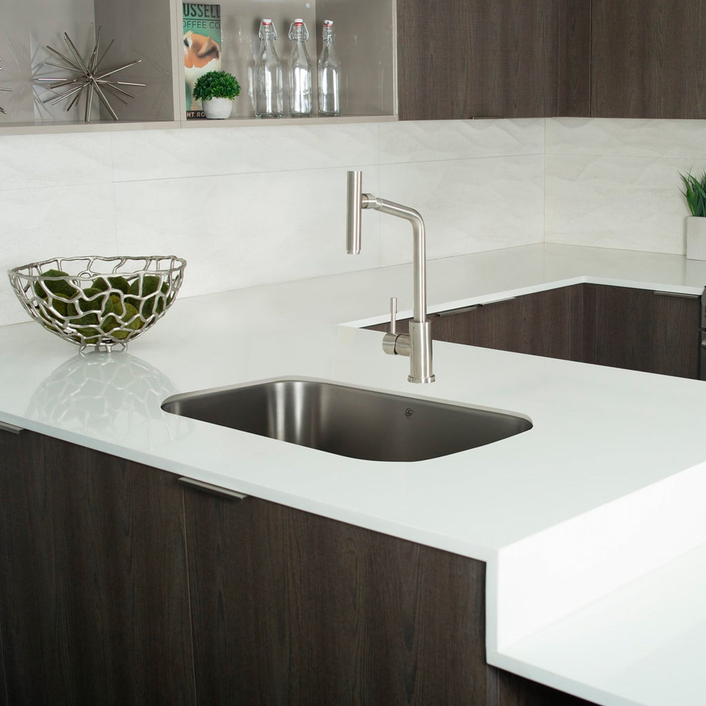DAX Single Bowl Undermount Kitchen Sink, 18 Gauge Stainless Steel, Brushed Finish, 30-1/8 x 10 x 18 Inches (KA-3018)