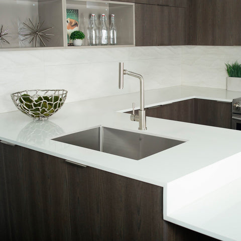 DAX Single Bowl Undermount Kitchen Sink, 16 Gauge Stainless Steel, Brushed Finish , 30 x 9 x 18 Inches (DAX-3018B)