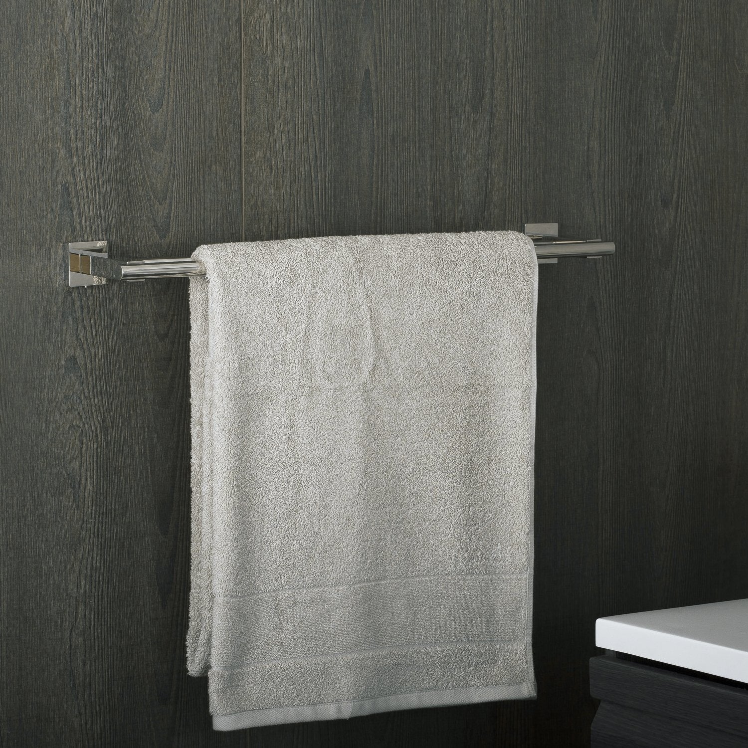 DAX Double Towel Bar, Wall Mount Stainless Steel, Satin Finish, 23-7/16 x 1-5/8 x 4-5/16 Inches (DAX-G0104-S)