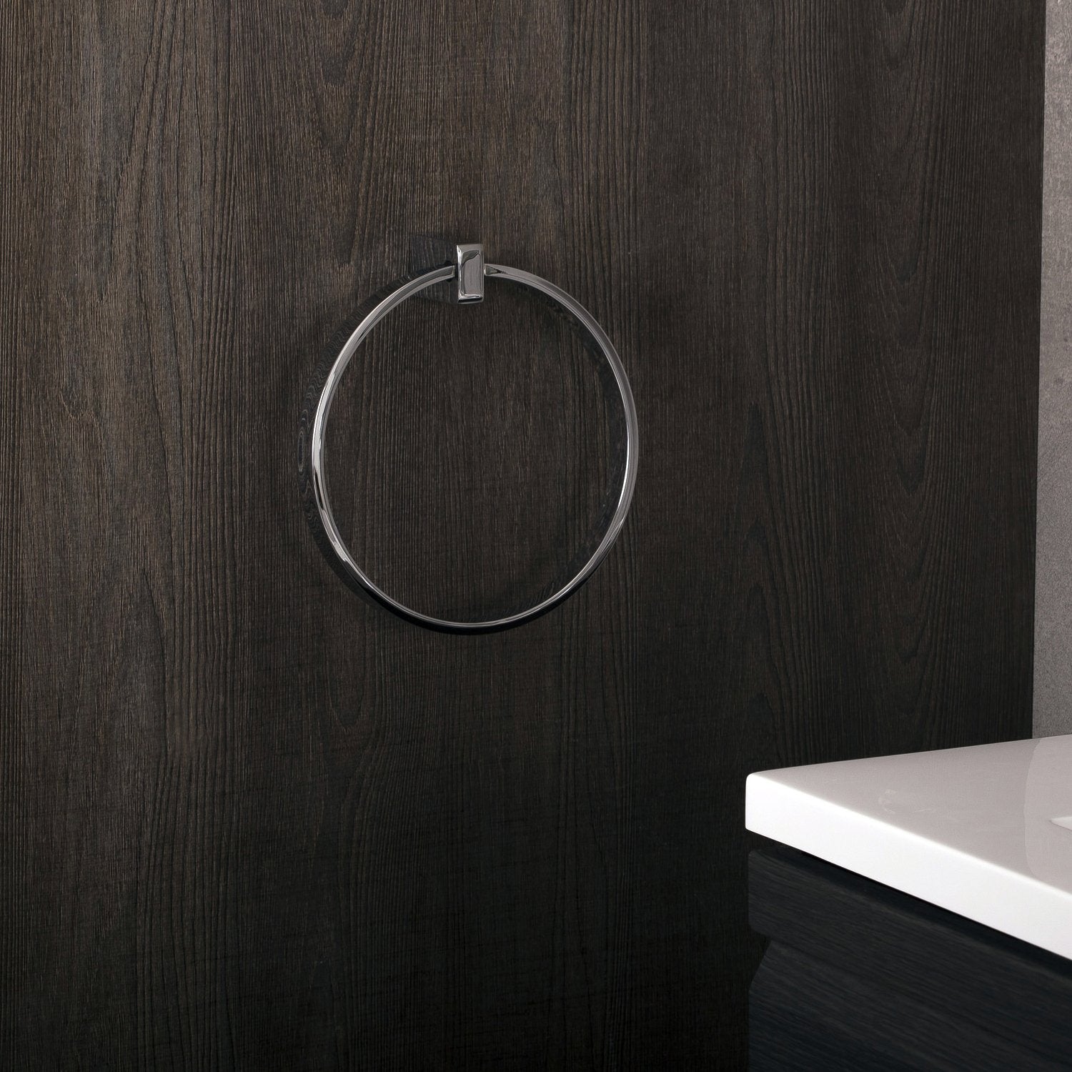 COSMIC Extreme Towel Ring, Wall Mount, Brass Body, Chrome Finish, 8-1/4 x 8-7/8 x 2-3/16 Inches (2530171)