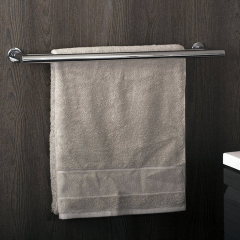 COSMIC Architect Double Towel Bar, Wall Mount, Brass Body, Chrome Finish, 23-1/6 x 1-9/16 x 5-1/8 Inches (2050161)