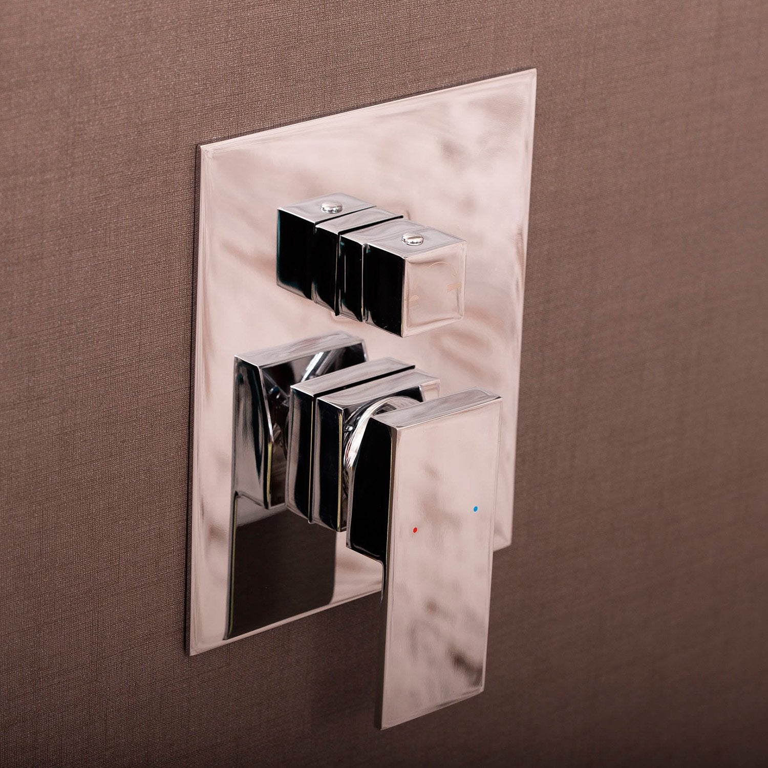 DAX Square Shower Single Valve Trim, Brass Body, Chrome Finish 6-5/16 x 7-1/2 x 3-7/8 Inches (DAX-0693-CR)