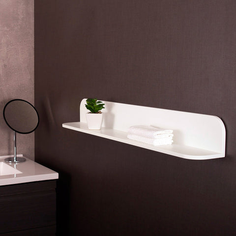 DAX Solid Surface Bathroom Shelf, Wall Mount, White Matte Finish, 35-7/16 x 4-3/4 x 4-3/4 Inches (DAX-AB-1560-35)