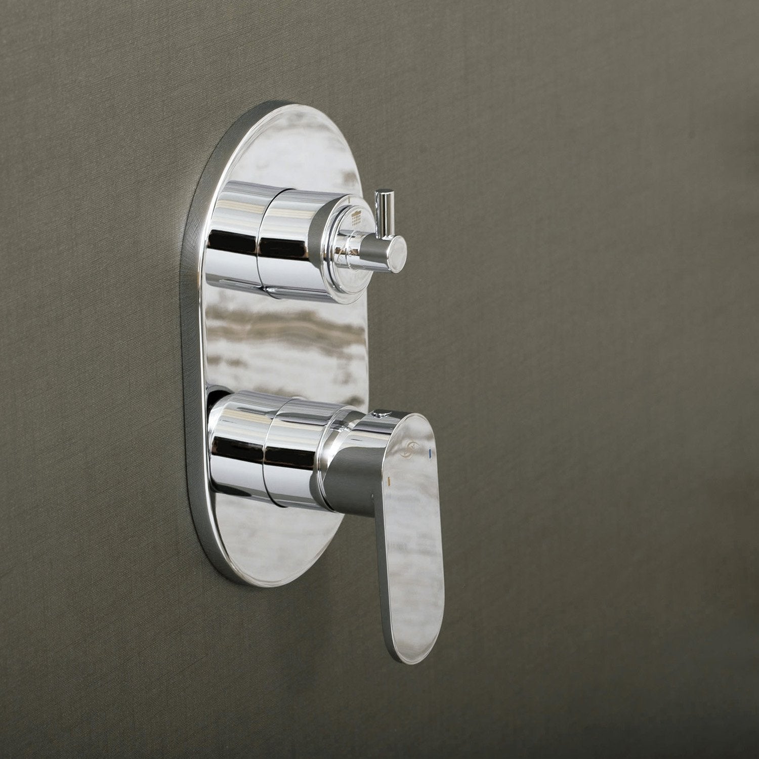 DAX Oval Shower Single Valve Trim, Brass Body, Chrome Finish (DAX-9903)