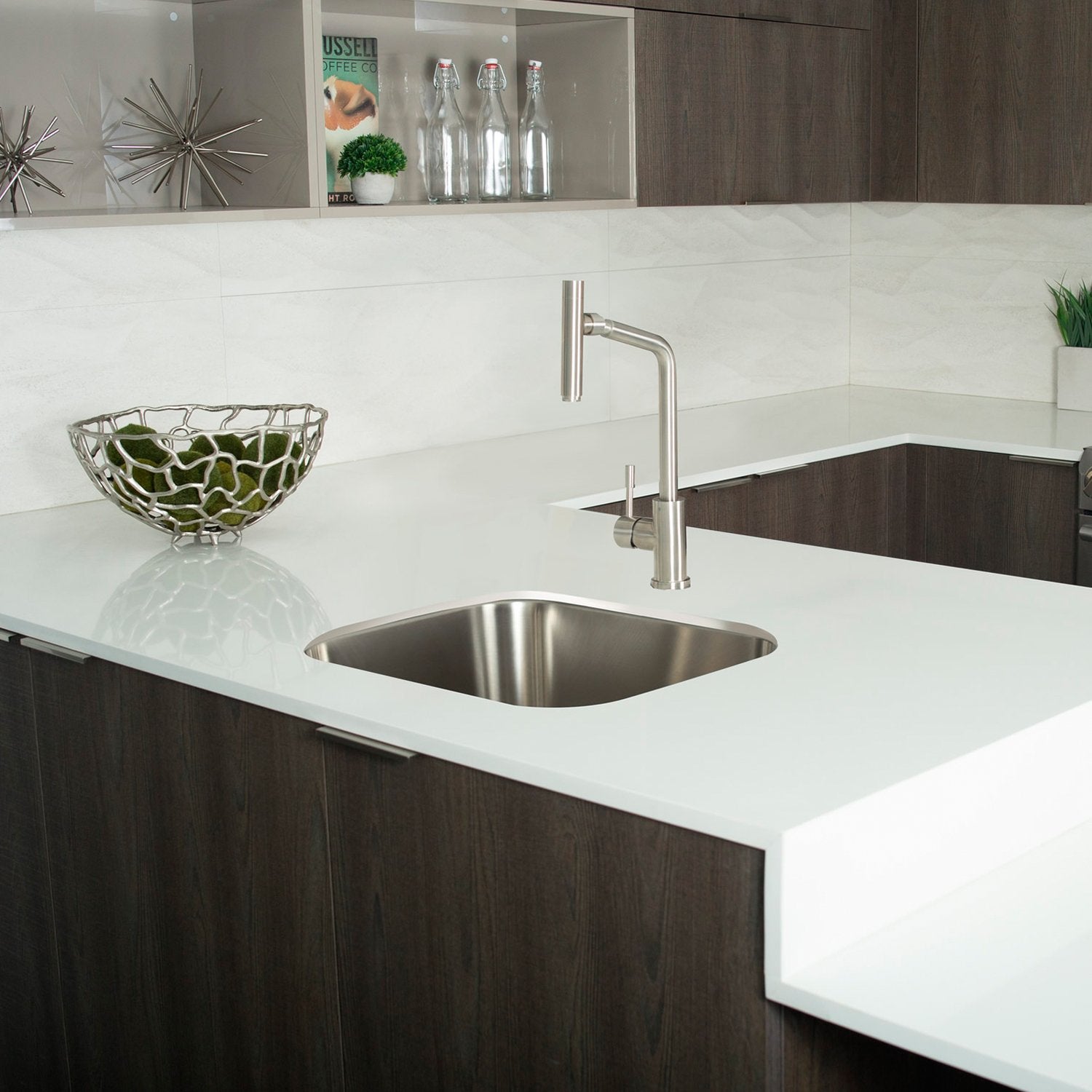 DAX Single Bowl Undermount Kitchen Sink, 18 Gauge Stainless Steel, Brushed Finish, 23 x 9 x 17-4/5 Inches (KA-2317)