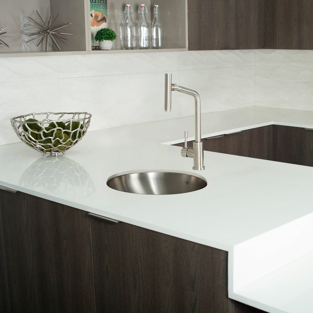 DAX Single Bowl Undermount Kitchen Sink, 18 Gauge Stainless Steel, Brushed Finish , 19-1/8 x 7 x 16-1/8 Inches (DAX-1916)