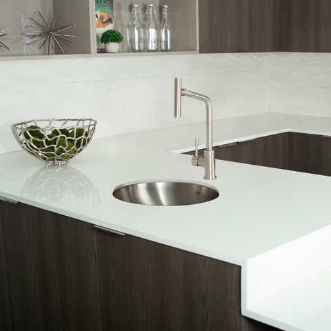 DAX Single Bowl Undermount Kitchen Sink, 18 Gauge Stainless Steel, Brushed Finish , 19-1/8 x 7 x 16-1/8 Inches (DAX-1916)