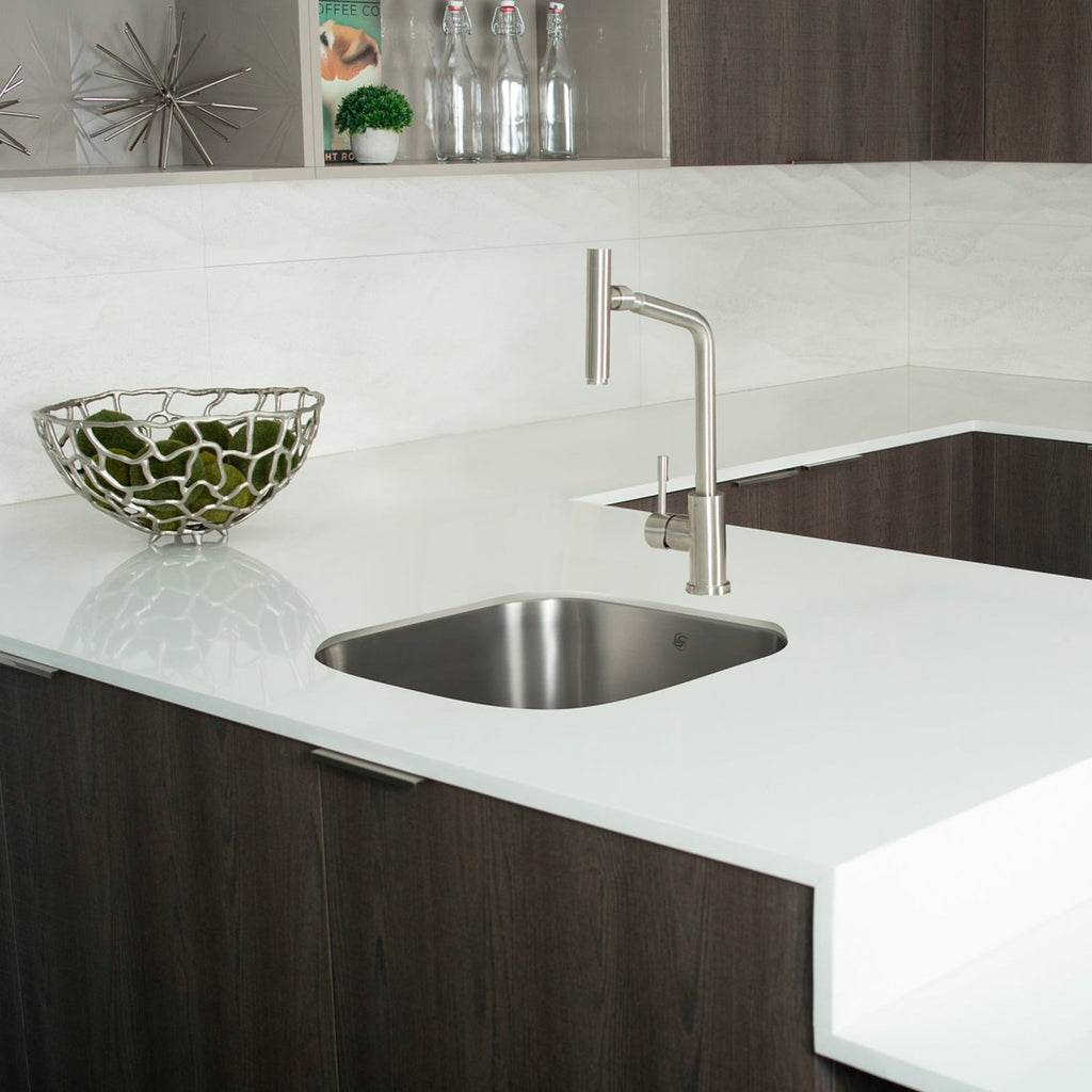 DAX Single Bowl Undermount Kitchen Sink, 18 Gauge Stainless Steel, Brushed Finish , 23-1/4 x 9 x 20-3/4 Inches (DAX-2321)
