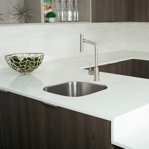 DAX Single Bowl Undermount Kitchen Sink, 18 Gauge Stainless Steel, Brushed Finish , 23-1/4 x 9 x 20-3/4 Inches (DAX-2321)