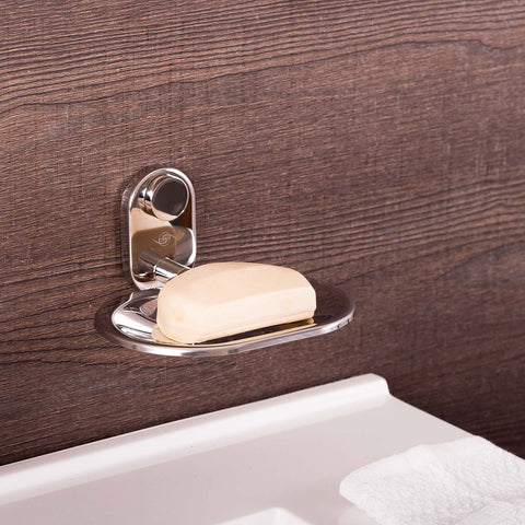 DAX Stainless Steel Soap Dish, Wall Mount Tray, Satin Finish, 4-5/8 x 2-3/4 x 5-15/16  Inches (DAX-G0205A-S)