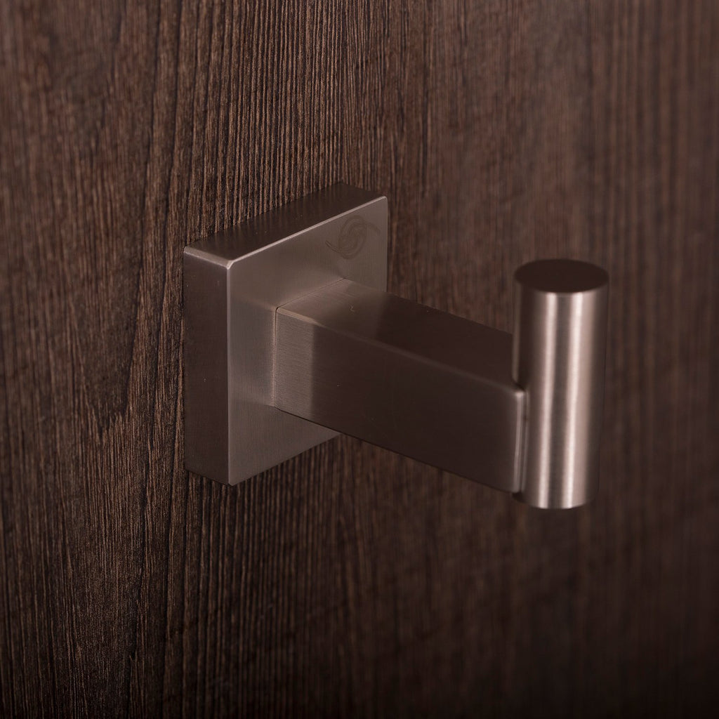 DAX Single Bathroom Hook, Wall Mount Stainless Steel, Polish Finish, 1-5/8 x 2 x 2-13/16 Inches (DAX-G0109-P)