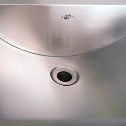 DAX Handmade Single Bowl Undermount Kitchen Sink, 16 Gauge Stainless Steel, Brushed Finish, 21 x 6 x 15 Inches (DAX-SQ-114)