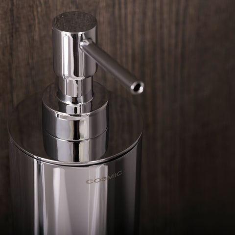 COSMIC Architect Soap Dispenser, Wall Mount, Brass Body, Chrome Finish 2-7/16 x 7-3/16 x 4-3/16 Inches (2050103)