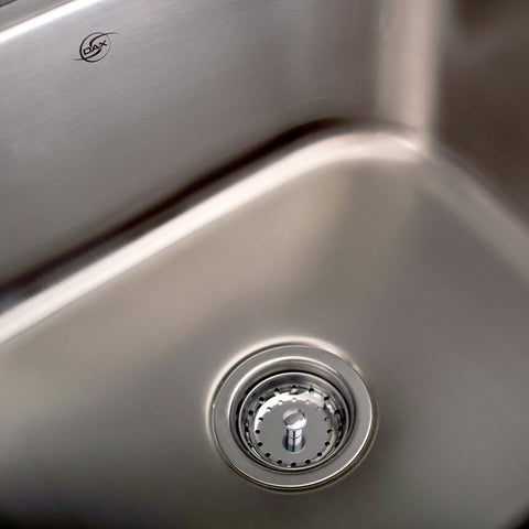 DAX Single Bowl Undermount Kitchen Sink, 18 Gauge Stainless Steel, Brushed Finish , 20-3/4 x 9 x 17-3/4  (DAX-1720)