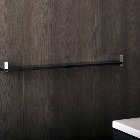 COSMIC Extreme Bathroom Shelf, Wall Mount, Dark Glass with Chrome Finish, 23-5/8 x 2-1/16 x 3-15/16 Inches (2530145)