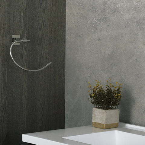 DAX Towel Ring, Wall Mount Stainless Steel, Satin Finish, 8-1/4 x 2-13/16 x 6 Inches (DAX-G0108-S)