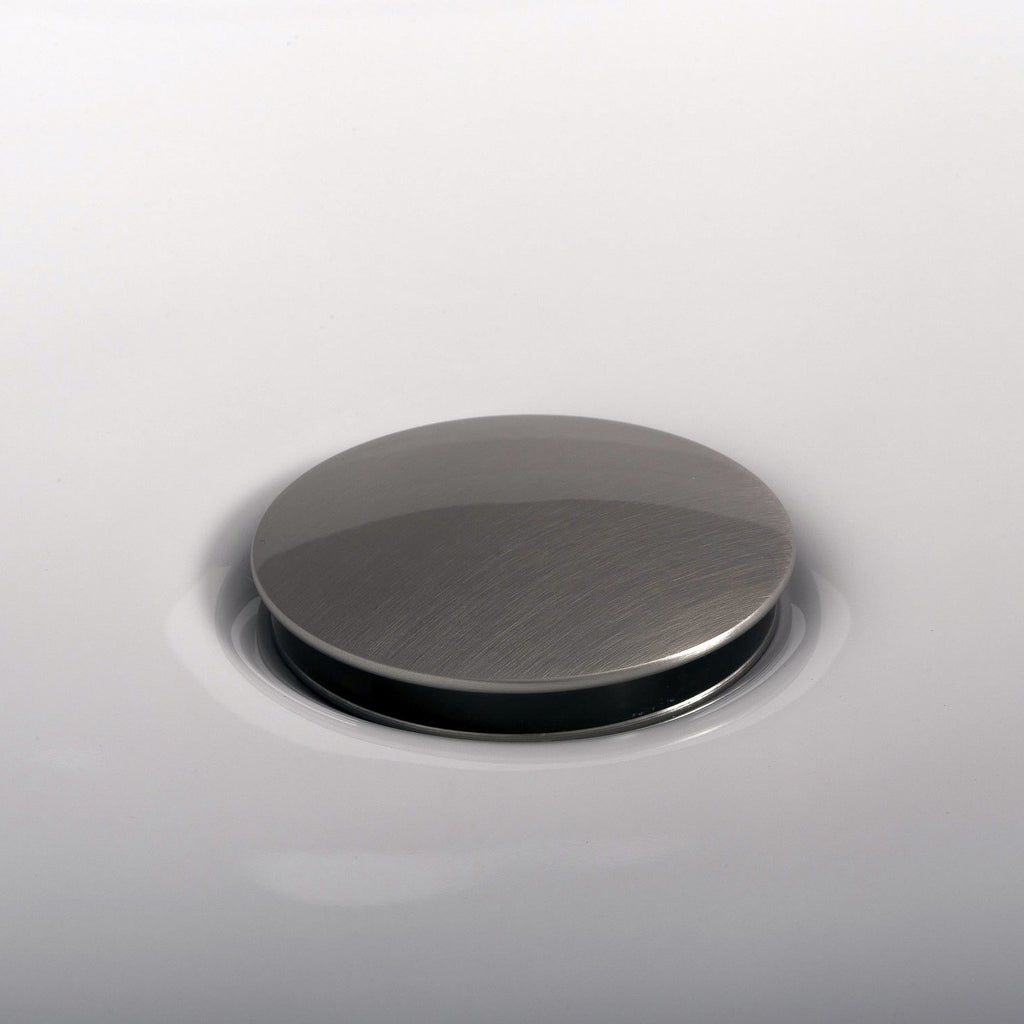 DAX Round Vanity Sink Pop up Drain, Brass Body, Brushed Nickel Finish, 2-5/8 x 8-5/8 Inches (DAX-82005-BN)