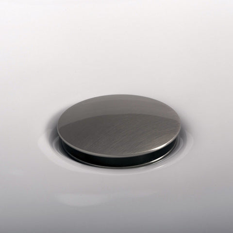 DAX Round Vanity Sink Pop up Drain, Brass Body, Brushed Nickel Finish, 2-5/8 x 8-5/8 Inches (DAX-82005-BN)